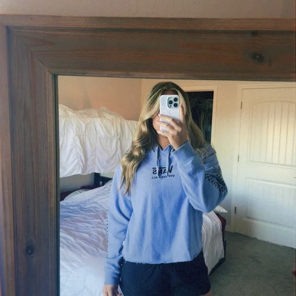 Vans Blue Cropped Hoodie - Picture 3 of 5